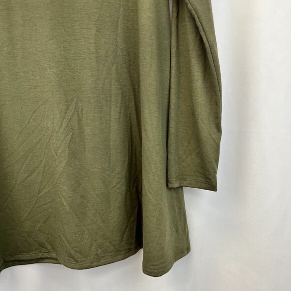 Zenana Womens Green Long Sleeve Round Neck Pullover T-Shirt Dress Size Small - Picture 7 of 9